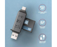 AXAGON CRE-DAC, USB-C + USB-A 3.2, 2-slot & lun SD/microSD, UHS-I - 1353404 - zdjęcie 4